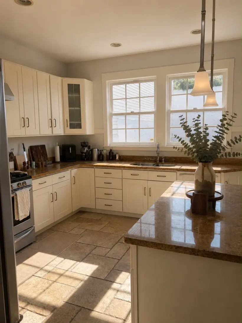 Chef's kitchen with a large island
