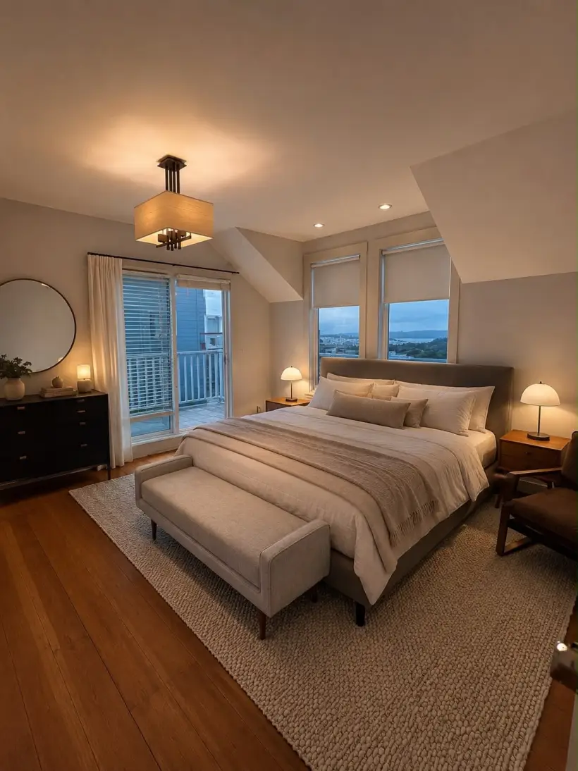 Master bedroom — private terrace with Golden Gate views