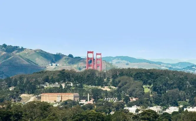 The Golden Gate Bridge, seen from the home